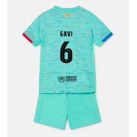 Billiga Barcelona Paez Gavi #6 Barnkläder Tredje fotbollskläder till baby 2023-24 Kortärmad (+ Korta byxor)